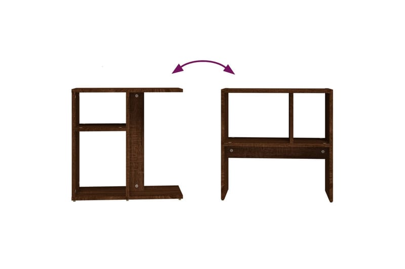 beBasic Soffbord brun ek 50x30x50 cm konstruerat trä - Brown - Möbler - Bord & matgrupper - Soffbord