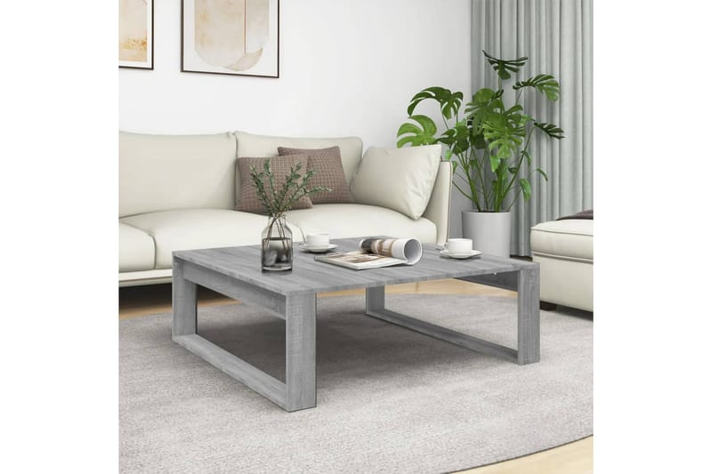 beBasic Soffbord grå sonoma 100x100x35 cm konstruerat trä - Grey - Möbler - Bord & matgrupper - Soffbord
