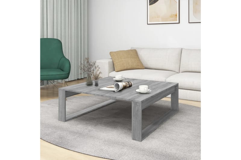 beBasic Soffbord grå sonoma 100x100x35 cm konstruerat trä - Grey - Soffbord