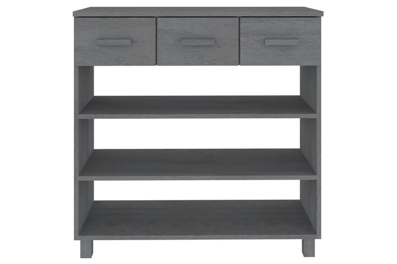 beBasic Soffbord mörkgrå 90x35x90 cm massiv furu - Grey - Möbler - Bord & matgrupper - Soffbord