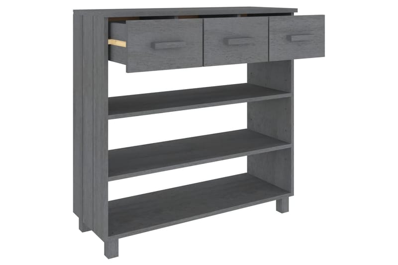 beBasic Soffbord mörkgrå 90x35x90 cm massiv furu - Grey - Möbler - Bord & matgrupper - Soffbord