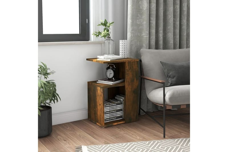 beBasic Soffbord rökfärgad ek 36x30x56 cm konstruerat trä - Brown - Möbler - Bord & matgrupper - Soffbord