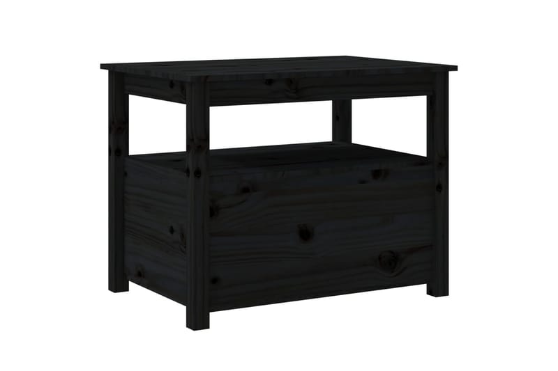 beBasic Soffbord svart 71x49x55 cm massiv furu - Black - Möbler - Bord & matgrupper - Soffbord