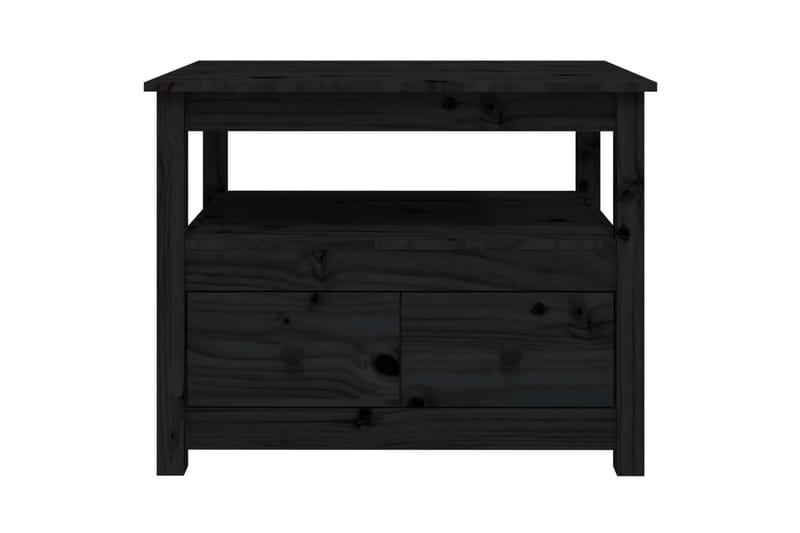 beBasic Soffbord svart 71x49x55 cm massiv furu - Black - Soffbord
