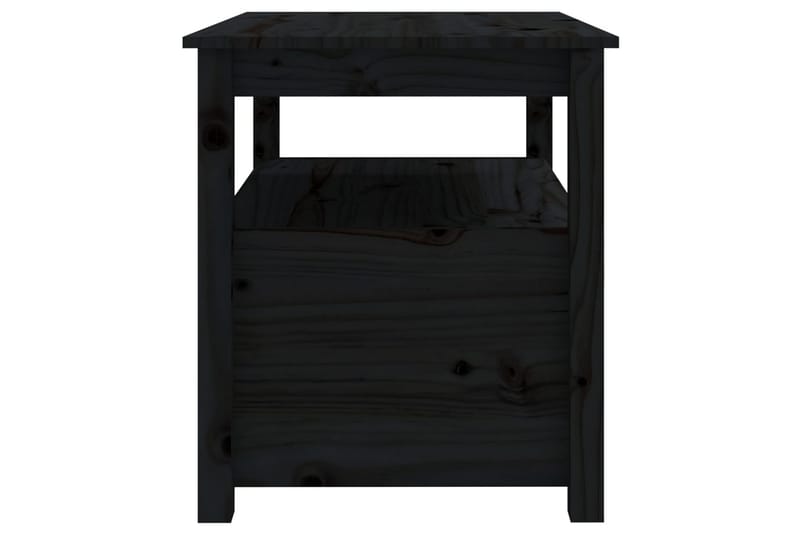 beBasic Soffbord svart 71x49x55 cm massiv furu - Black - Möbler - Bord & matgrupper - Soffbord