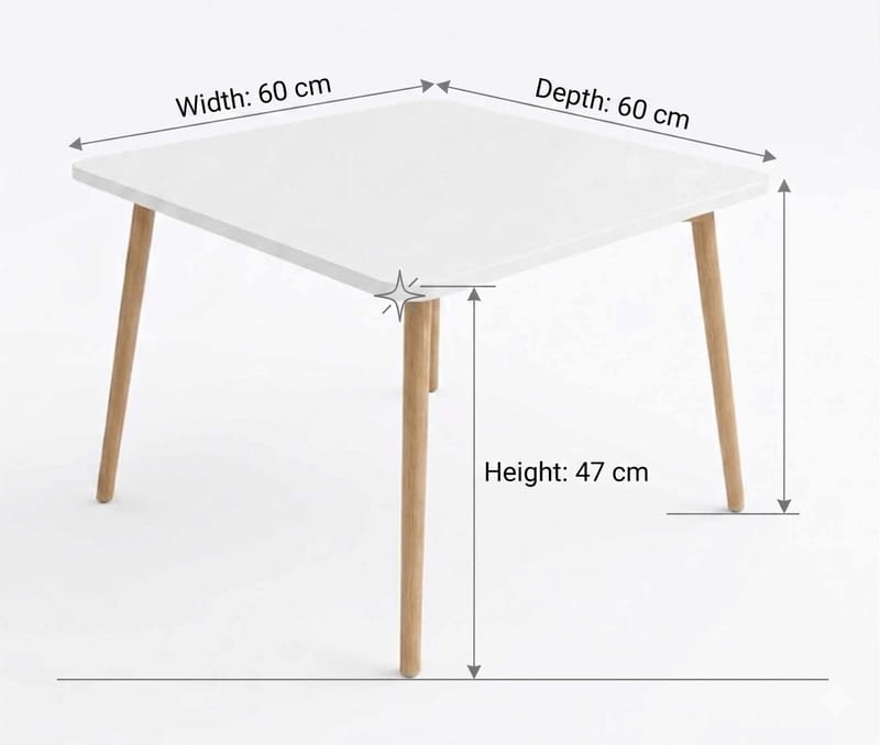 Belvo Soffbord 60x47x60 cm - Vit - Möbler - Bord & matgrupper - Soffbord