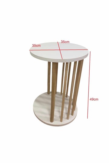 Belvo Soffbordsset 60x43 cm - Vitt/Antracit - Möbler - Bord & matgrupper - Soffbord