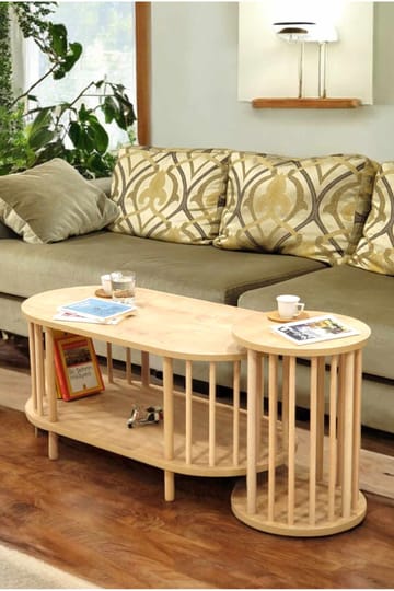 Belvo Soffbordsset 90x43x45 cm - Sapphire Oak - Möbler - Bord & matgrupper - Soffbord