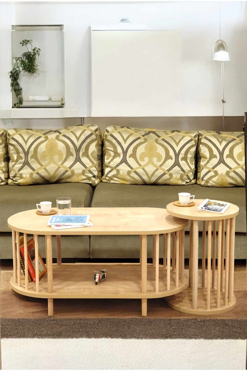 Belvo Soffbordsset 90x43x45 cm - Sapphire Oak - Möbler - Bord & matgrupper - Soffbord