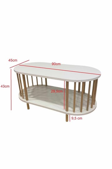 Belvo Soffbordsset 90x43x45 cm - Sapphire Oak/Antracit - Möbler - Bord & matgrupper - Soffbord