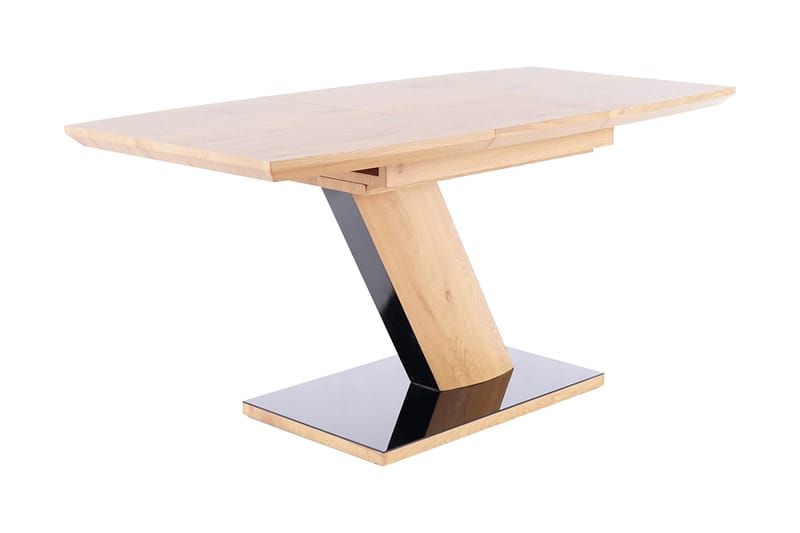 Bendale Förlängningsbart Matbord 120 cm - Glas/Ek/Svart - Matbord & köksbord