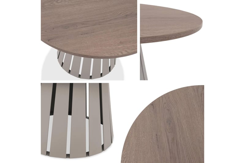 Berber 75 cm Runt Soffbord i Ljust Trä - Taupe - Möbler - Bord & matgrupper - Soffbord
