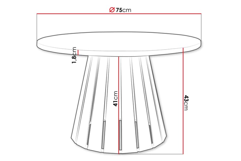 Berber Soffbord 75 cm - Beige/Brun - Möbler - Bord & matgrupper - Soffbord