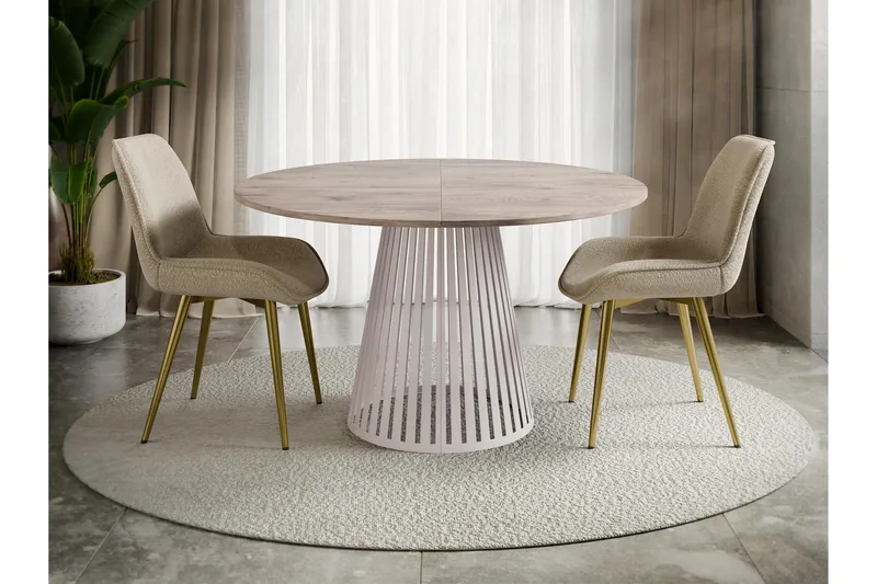 Beylen Matbord 100 cm Rund - Brun/Beige - Möbler - Bord & matgrupper - Matbord & köksbord