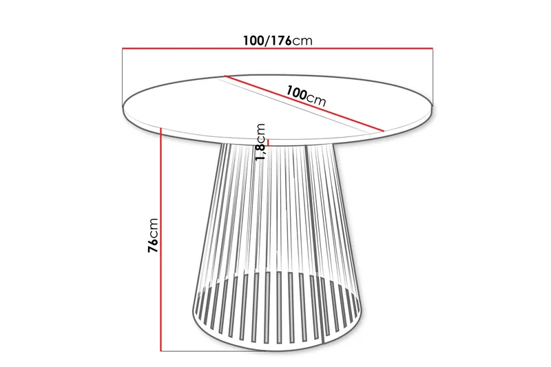 Beylen Matbord 100 cm Rund - Brun/Beige - Möbler - Bord & matgrupper - Matbord & köksbord