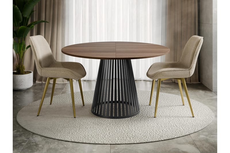 Beylen Matbord 100 cm Rund - Brun/Svart - Möbler - Bord & matgrupper - Matbord & köksbord