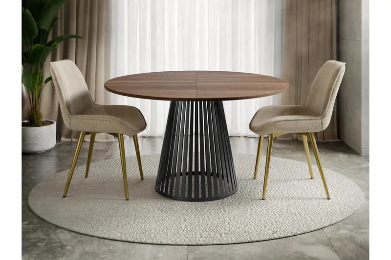 Beylen Matbord 120 cm Rund - Brun/Svart - Möbler - Bord & matgrupper - Matbord & köksbord