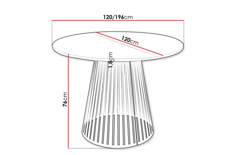 Beylen Matbord 120 cm Rund - Brun/Svart - Möbler - Bord & matgrupper - Matbord & köksbord