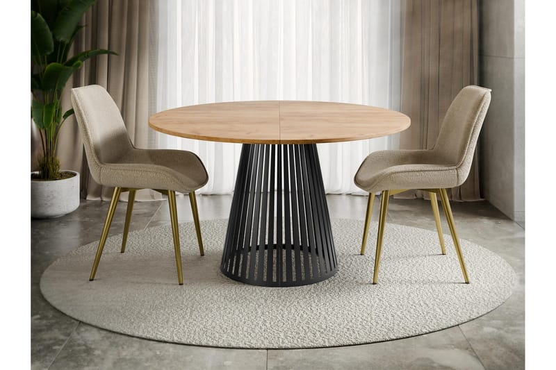 Beylen Matbord 120 cm Rund - Brun/Svart - Möbler - Bord & matgrupper - Matbord & köksbord