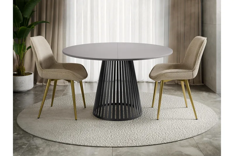 Beylen Matbord 120 cm Rund - Grå/Svart - Möbler - Bord & matgrupper - Matbord & köksbord