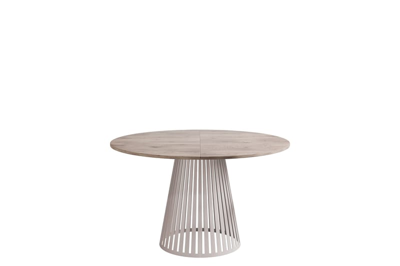 Beylen Runt Matbord 120 cm med Trä- och Ekutseende, Brun / Beige