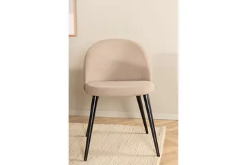 Biana Matgrupp 200 cm Oval inkl 4 Velvets Stolar - Beige/Svart - Möbler - Bord & matgrupper - Matgrupper