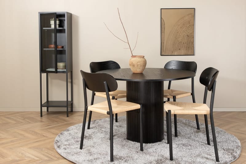 Bianca Matbord 110 cm Runt med 4 Polly Matstol
