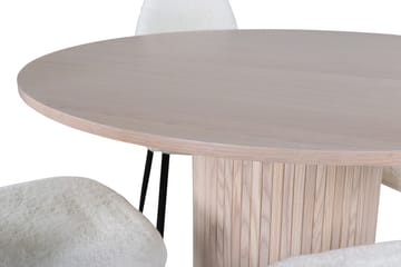 Bianca Matbord 110 cm Runt med 4 Polar Matstol - Möbler - Bord & matgrupper - Matgrupper