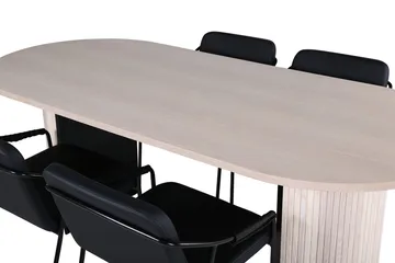 Bianca Matbord 200 cm Ovalt med 4 Tvista Barstol - Möbler - Bord & matgrupper - Matgrupper