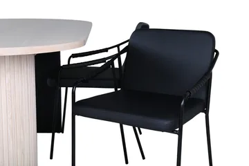 Bianca Matbord 200 cm Ovalt med 4 Tvista Barstol - Möbler - Bord & matgrupper - Matgrupper
