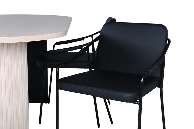 Bianca Matbord 200 cm Ovalt med 4 Tvista Barstol - Möbler - Bord & matgrupper - Matgrupper