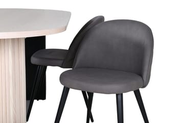 Bianca Matbord 200 cm Ovalt med 4 Velvet Stitches Matstol - Möbler - Bord & matgrupper - Matgrupper