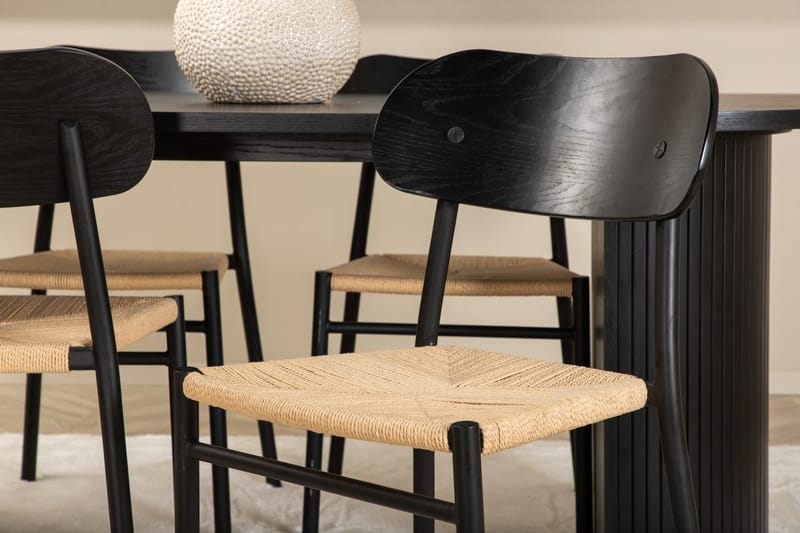 Bianca Matbord 200 cm Ovalt med 4 Polly Matstol - Möbler - Bord & matgrupper - Matgrupper