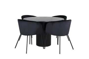 Bianca Matgrupp 110 cm Rund med 4 Berit stolar