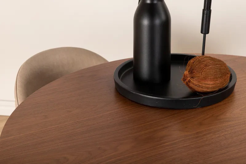 Bianca Matgrupp 110 cm Rund med 4 Velvet stolar - Beige - Möbler - Bord & matgrupper - Matgrupper