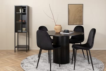 Bianca Matgrupp 110 cm Rund med 4 Polar stolar