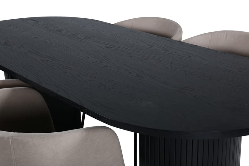 Bianca Matgrupp 200 cm Oval med 4 Berit stolar - Beige - Möbler - Bord & matgrupper - Matgrupper