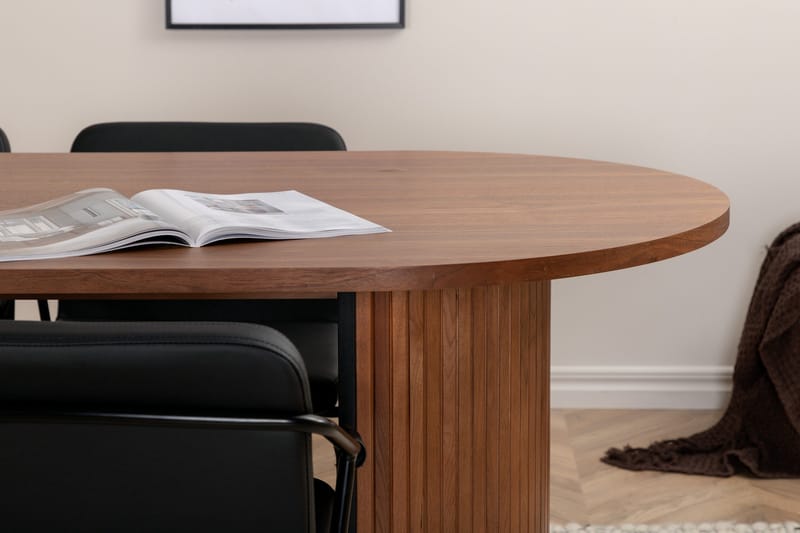 Bianca Matgrupp 200 cm Oval med 4 Tvista stolar - Svart - Möbler - Bord & matgrupper - Matgrupper