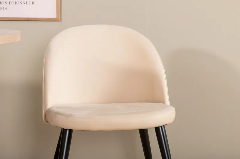 Bianca Matgrupp 200 cm Oval med 4 Velvet stolar - Beige - Möbler - Bord & matgrupper - Matgrupper