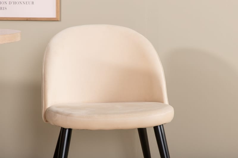 Bianca Matgrupp 200 cm Oval med 4 Velvet stolar - Beige - Möbler - Bord & matgrupper - Matgrupper