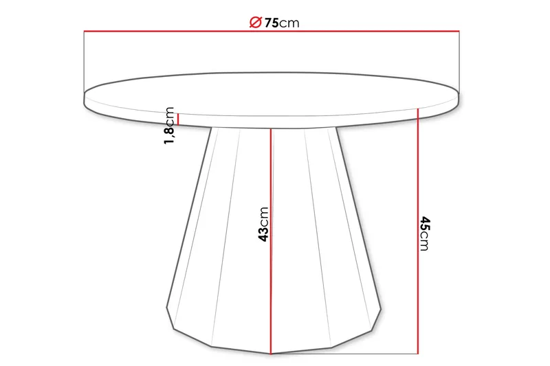 Bilten Soffbord 75 cm - Rosa - Möbler - Bord & matgrupper - Soffbord