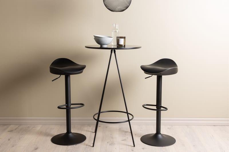 Bistro Matgrupp 60 cm Rund med 2 Adesto stolar - Svart - Möbler - Bord & matgrupper - Matgrupper