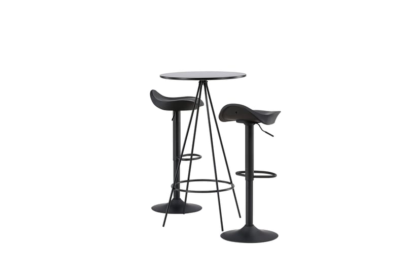 Bistro Matgrupp 60 cm Rund med 2 Adesto stolar - Svart - Möbler - Bord & matgrupper - Matgrupper