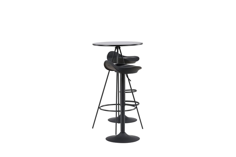Bistro Matgrupp 60 cm Rund med 2 Adesto stolar - Svart - Möbler - Bord & matgrupper - Matgrupper
