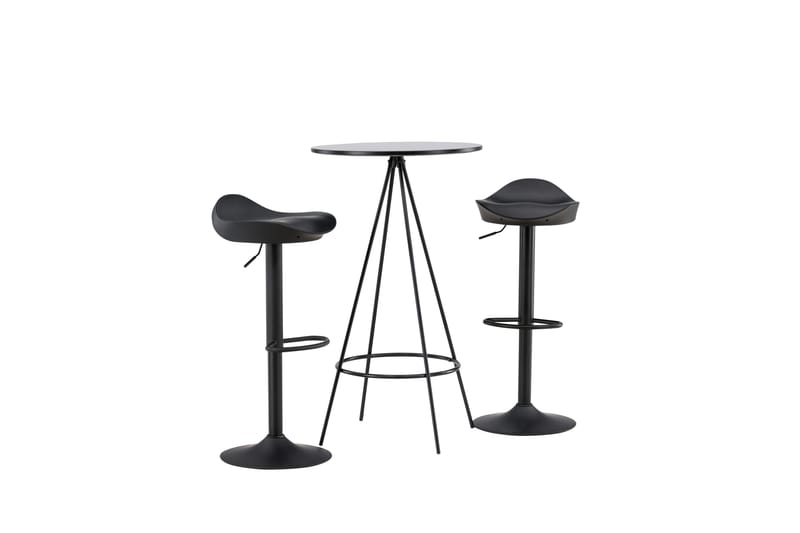 Bistro Matgrupp 60 cm Rund med 2 Adesto stolar - Svart - Möbler - Bord & matgrupper - Matgrupper