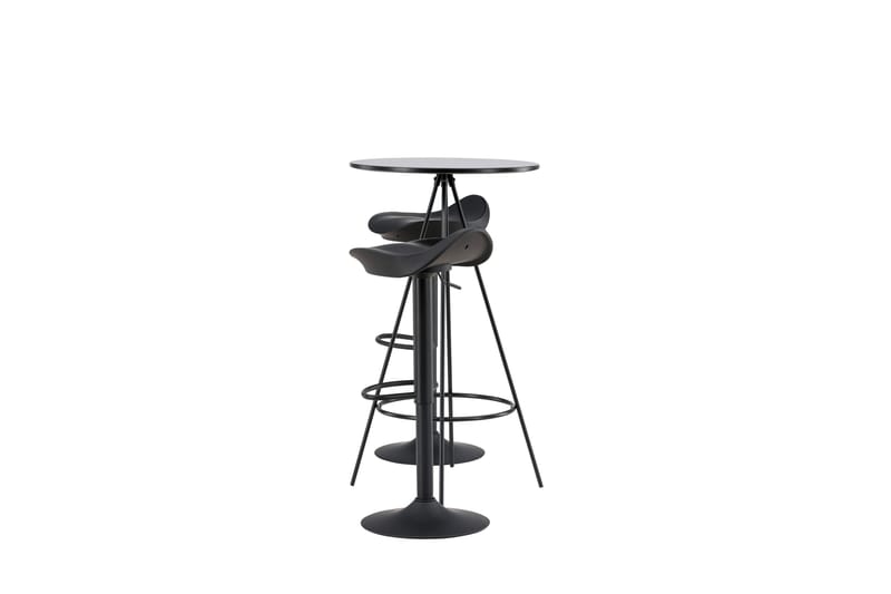 Bistro Matgrupp 60 cm Rund med 2 Adesto stolar - Svart - Möbler - Bord & matgrupper - Matgrupper