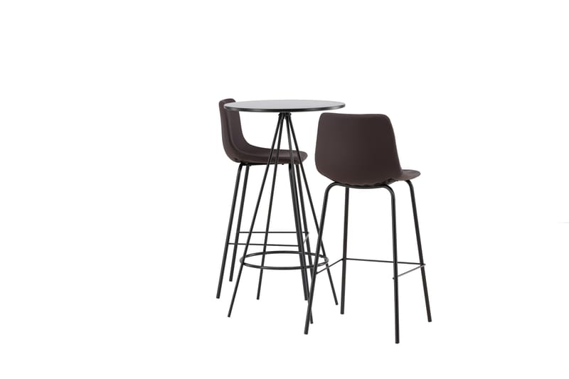 Bistro Matgrupp 60 cm Rund med 2 Alexi stolar - Svart - Möbler - Bord & matgrupper - Matgrupper