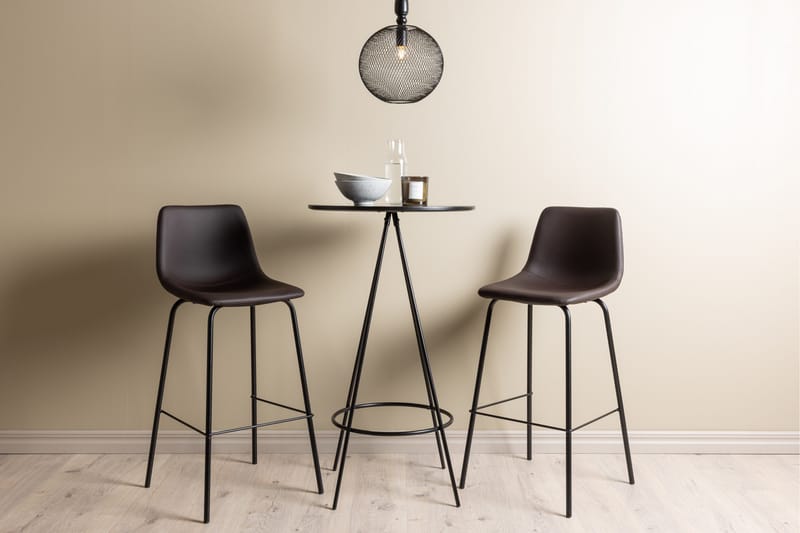 Bistro Matgrupp 60 cm Rund med 2 Alexi stolar - Svart - Möbler - Bord & matgrupper - Matgrupper