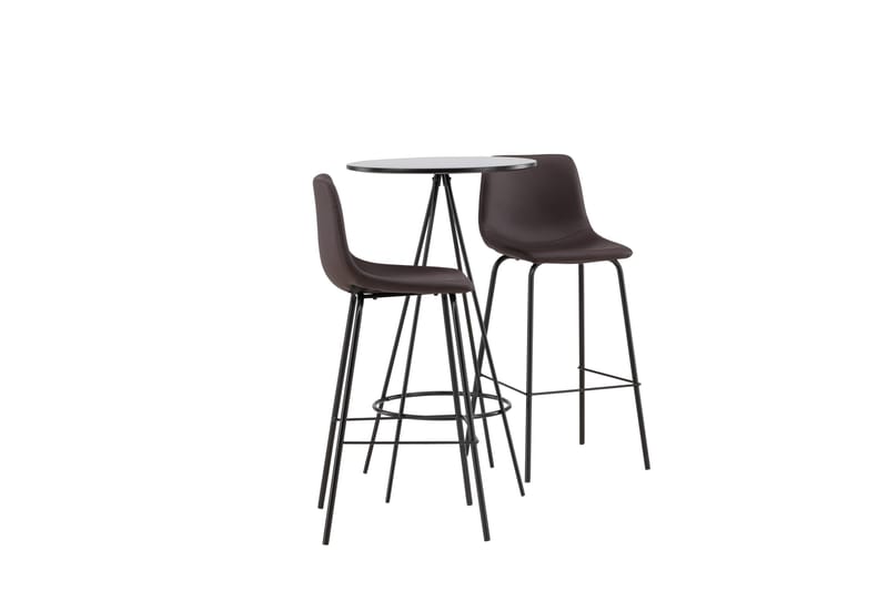 Bistro Matgrupp 60 cm Rund med 2 Alexi stolar - Svart - Möbler - Bord & matgrupper - Matgrupper