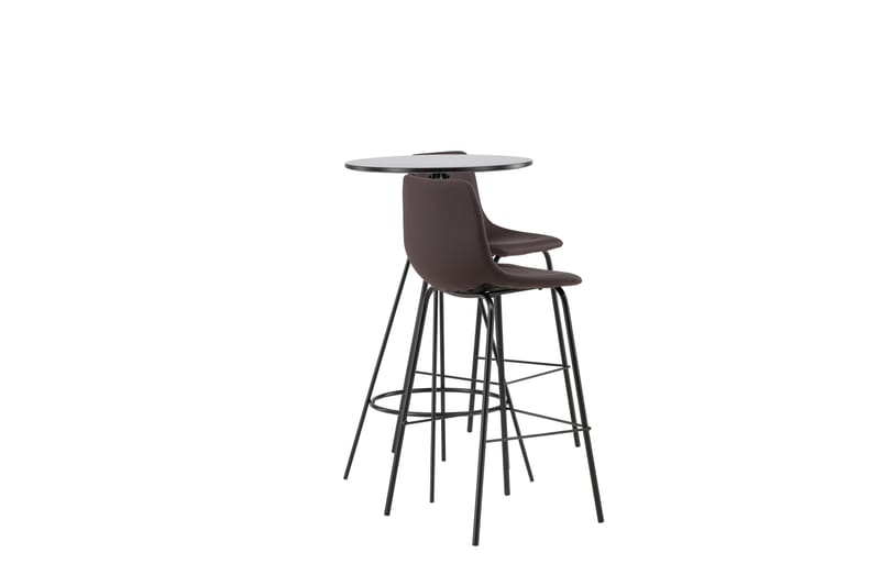 Bistro Matgrupp 60 cm Rund med 2 Alexi stolar - Svart - Möbler - Bord & matgrupper - Matgrupper